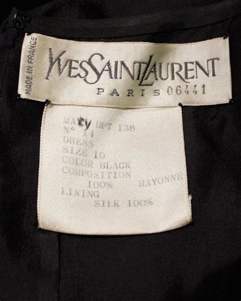 red yves saint laurent label garment labels